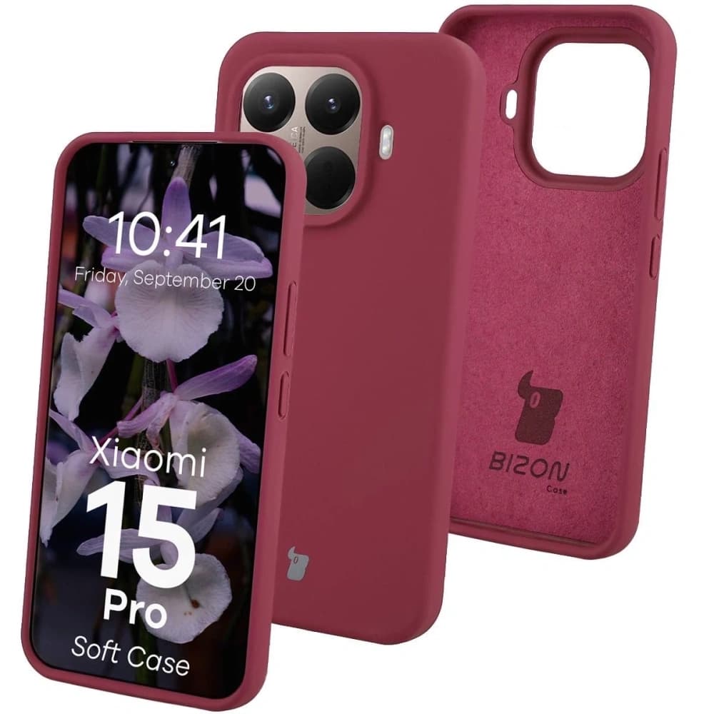 Silikonové etui Bizon Soft Case pro Xiaomi 15T Pro tmavě fialové - 1