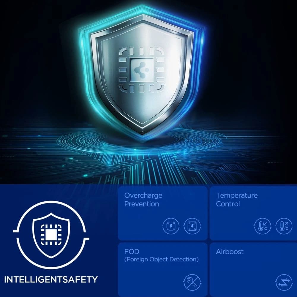 Spigen Essential EV25MFAQ Qi2.2 Peltier mágneses MagSafe szellőző autós tartó vezeték nélküli töltő fekete - 7