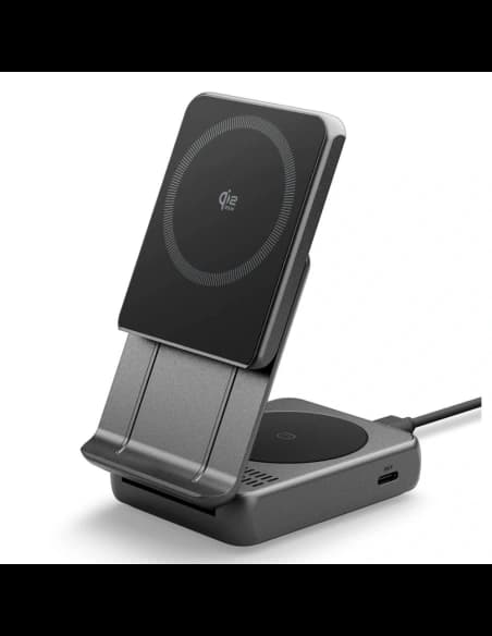 Ładowarka indukcyjna Spigen Essential EF302MOQ Qi 2.2 2in1 Magnetic MagSafe Wireless Charger Black