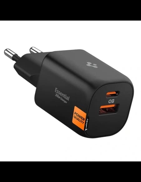 Ładowarka sieciowa Spigen Essential EE352EU USB-A, USB-C Network Charger 35W Black