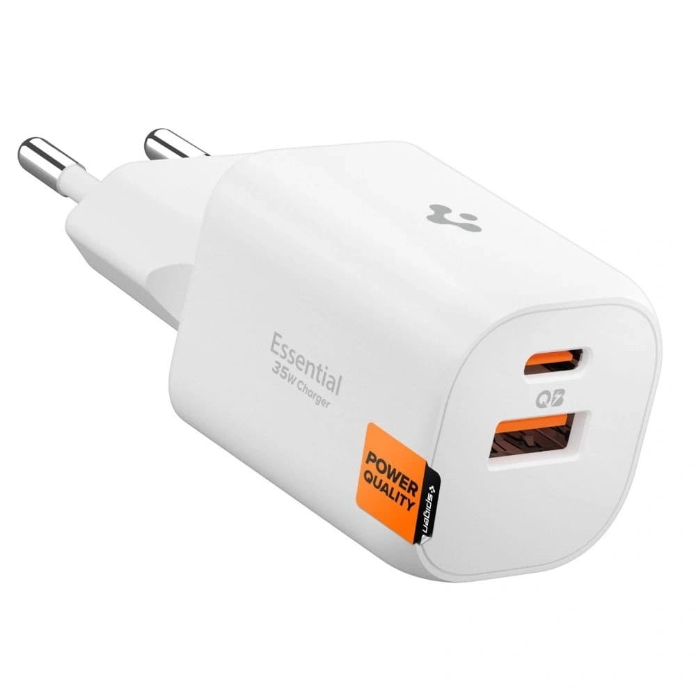 Spigen Essential EE352EU USB-A, USB-C Netzladegerät 35W Weiß - 1