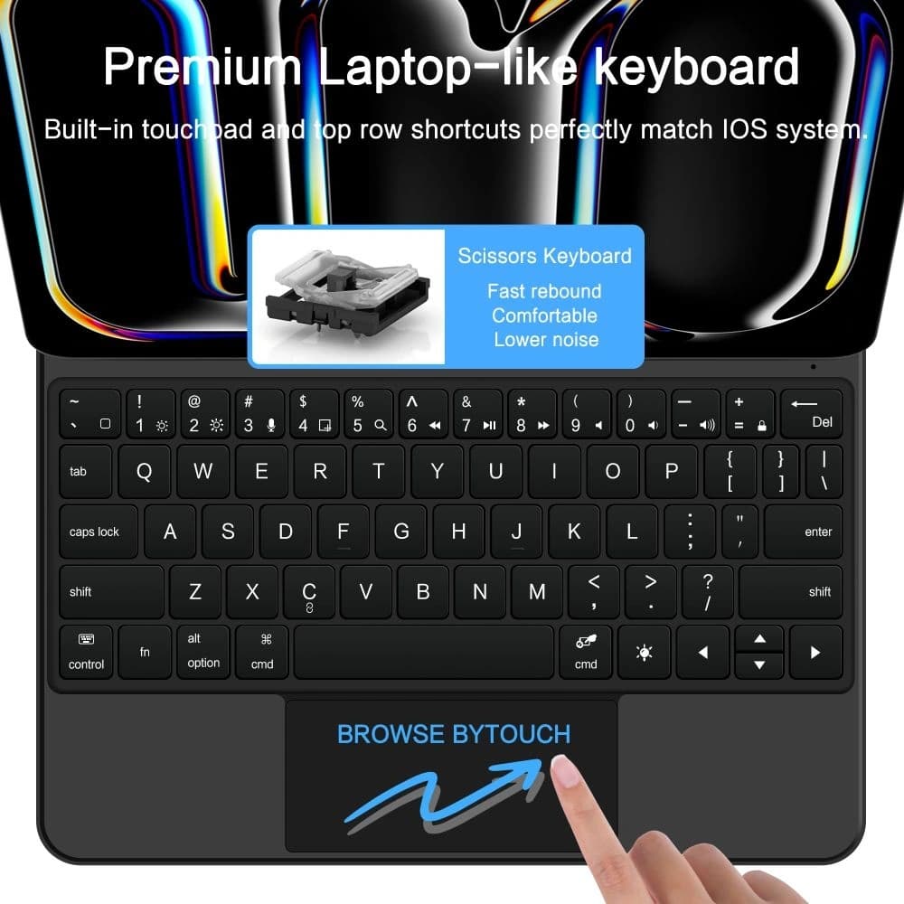 Tech-Protect SmartCase mágneses + billentyűzet Apple iPad Pro 11” 2024/2025 fekete - 6