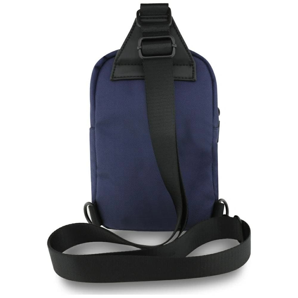 BMW Nylon Zseb&Fém Logó Keresztpántos Telefon Táska Sötétkék - 3