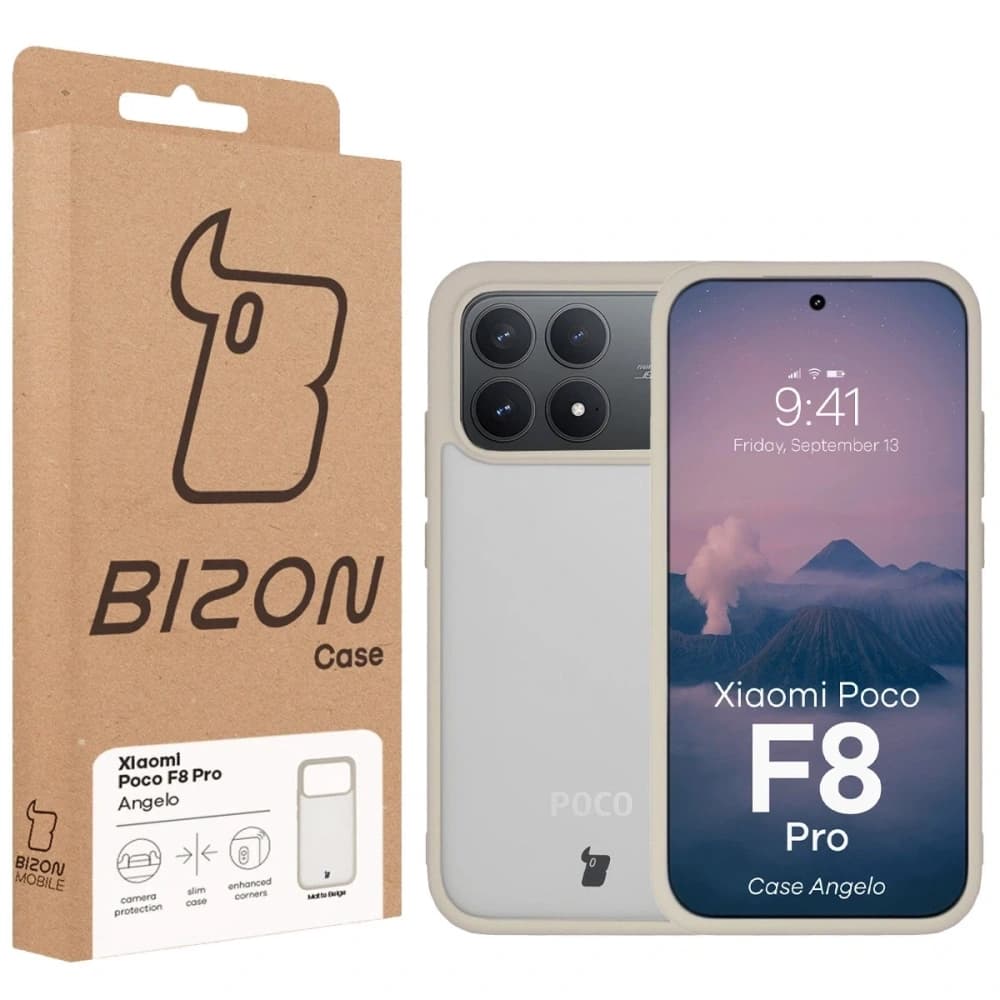 Bizon Case Angelo Xiaomi POCO F8 Pro semi-transparent with a beige frame - 6