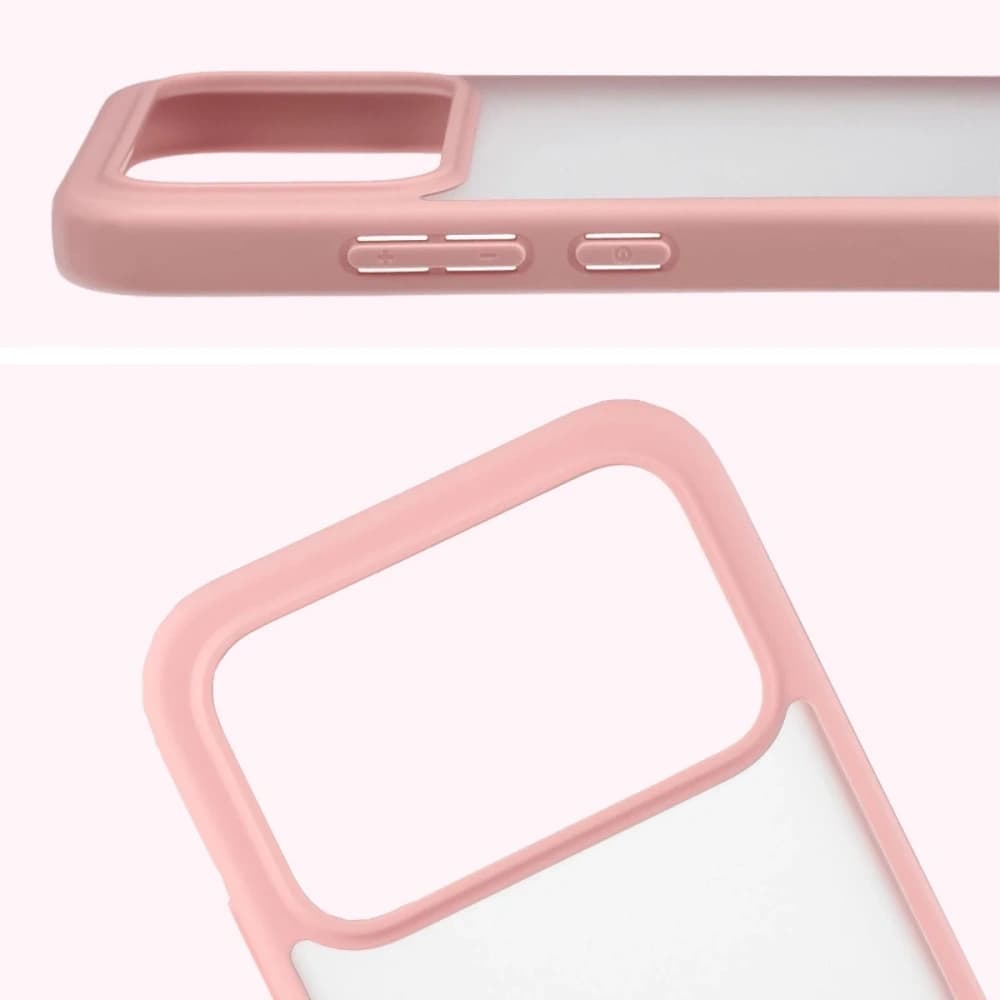 Bizon Case Angelo Xiaomi POCO F8 Pro halbtransparent mit einem hellrosa Rahmen - 3