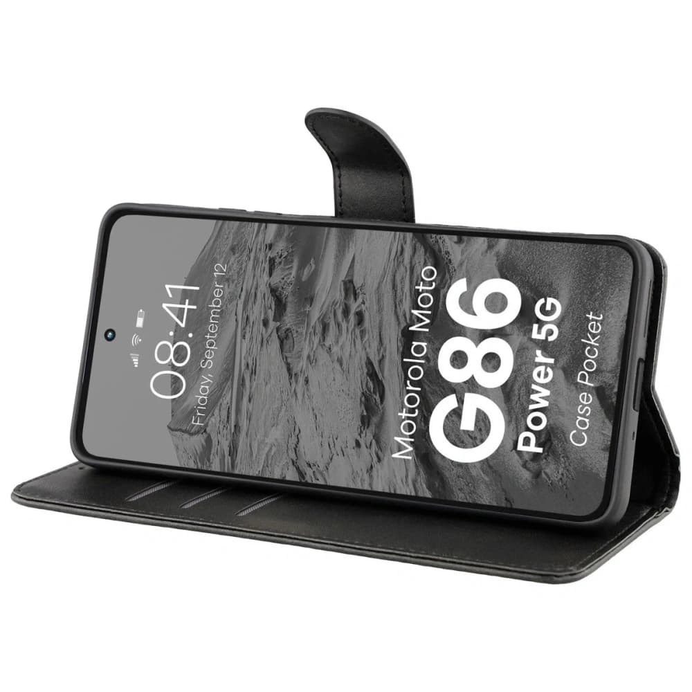 Bizon tok zsebre Motorola Moto G86 Power 5G fekete - 5