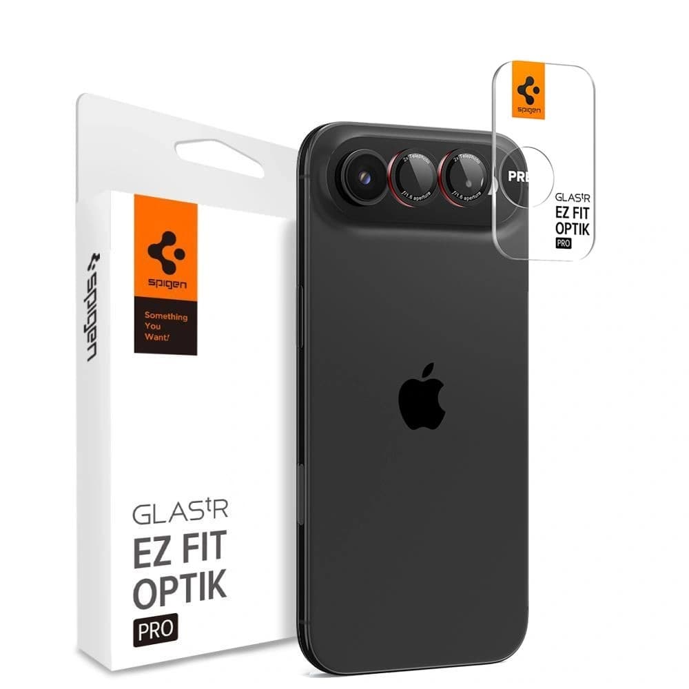 Spigen Optik Pro L-Series Glas.tr ez Fit Kamera Védő Apple iPhone Air Fekete/piros [2 CSOMAG] - 1