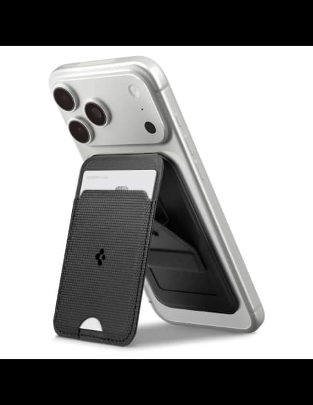 Spigen S314-3 Slim Fold Tripod MagSafe Universal Magnetic Card Holder Negru