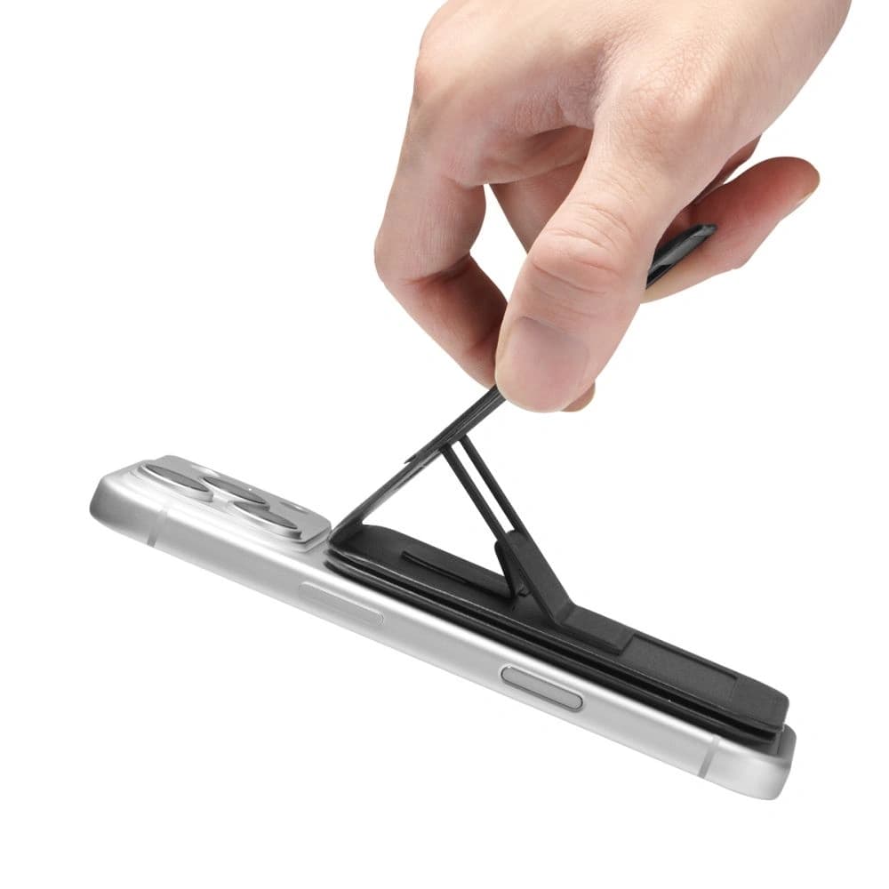 Spigen S314-3 Slim Fold Tripod MagSafe Universal Magnetic Card Holder Negru - 13