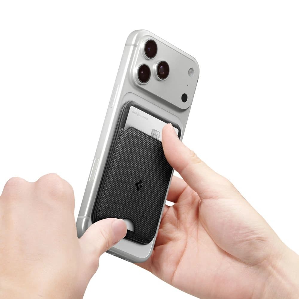 Spigen S314-3 Slim Fold Tripod MagSafe Universal Magnetic Card Holder Negru - 14