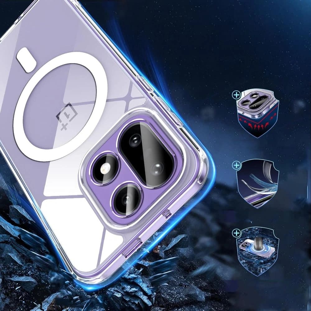 Etui Tech-Protect Flexair Hybrid MagSafe do OnePlus 15 Clear - 4