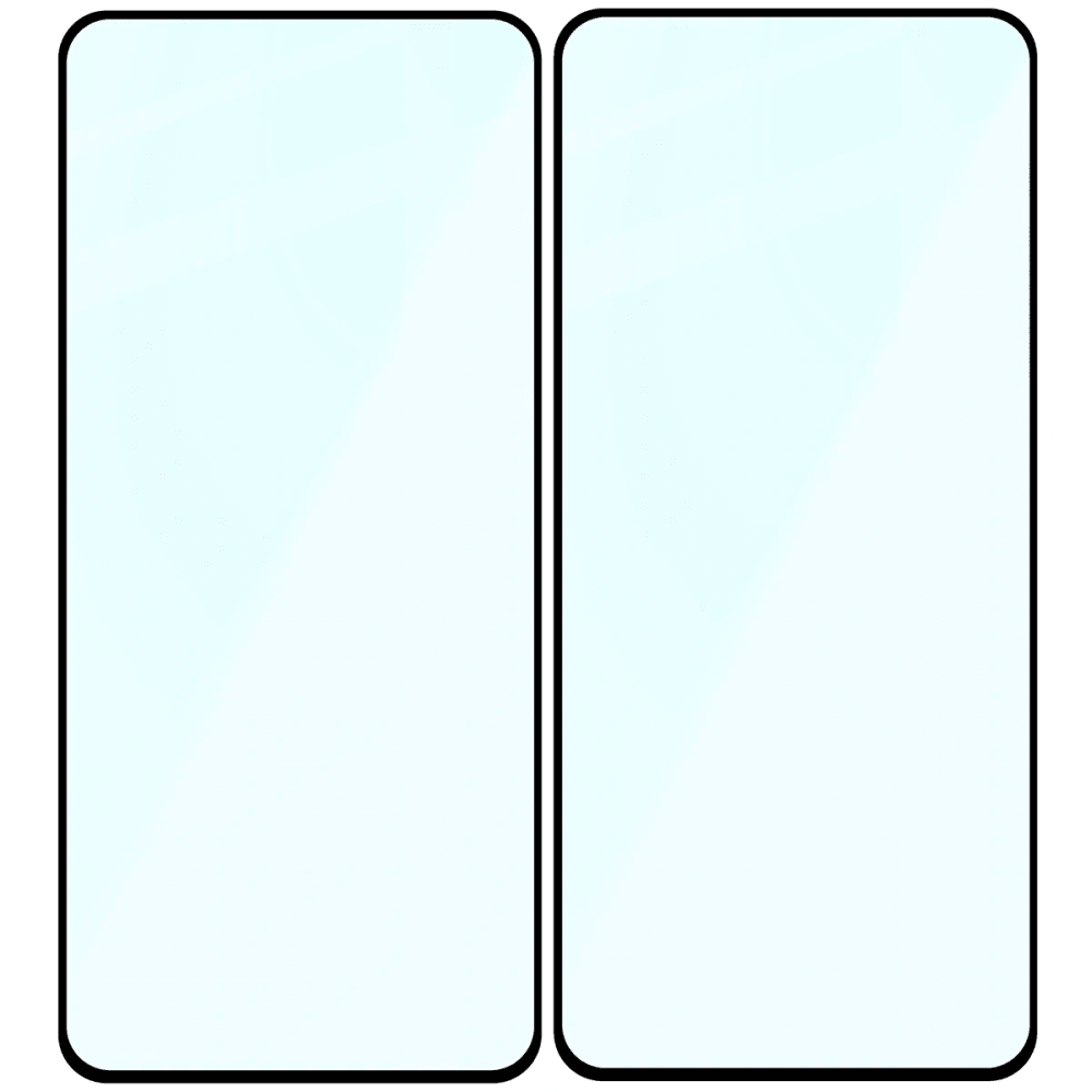 Bizon Glass Edge Duo Realme 14 5G / 14T 5G schwarzer Rahmen [2 PACK]
 - 4