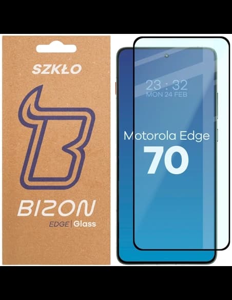 Bizon Glass Edge 2 Motorola Edge 70 black frame