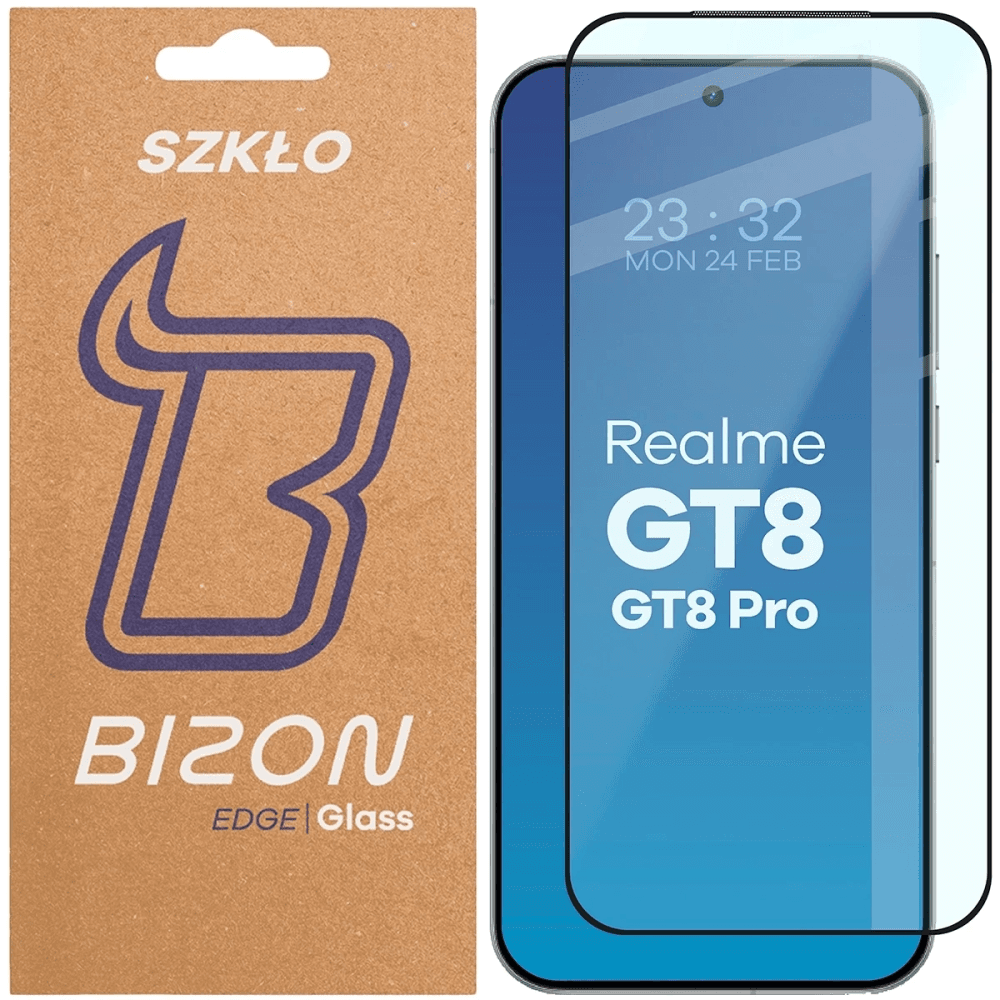 Bizon Glass Edge 2 Realme GT 8 / GT 8 Pro cadru negru
 - 1
