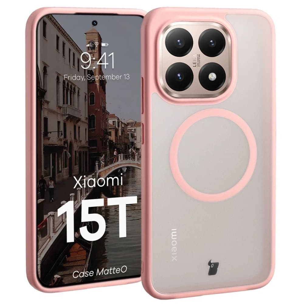 Bizon Case MatteO Magnetic Xiaomi 15T roz deschis fumuriu
 - 1