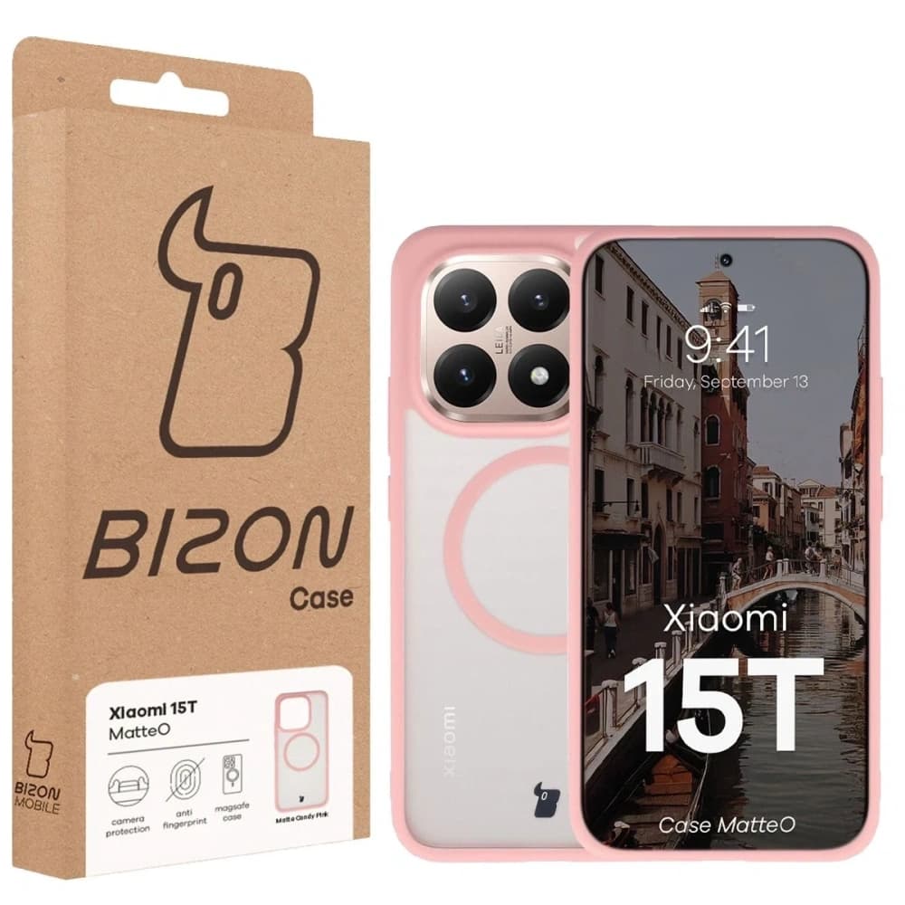 Bizon Case MatteO Magnetic Xiaomi 15T roz deschis fumuriu
 - 7