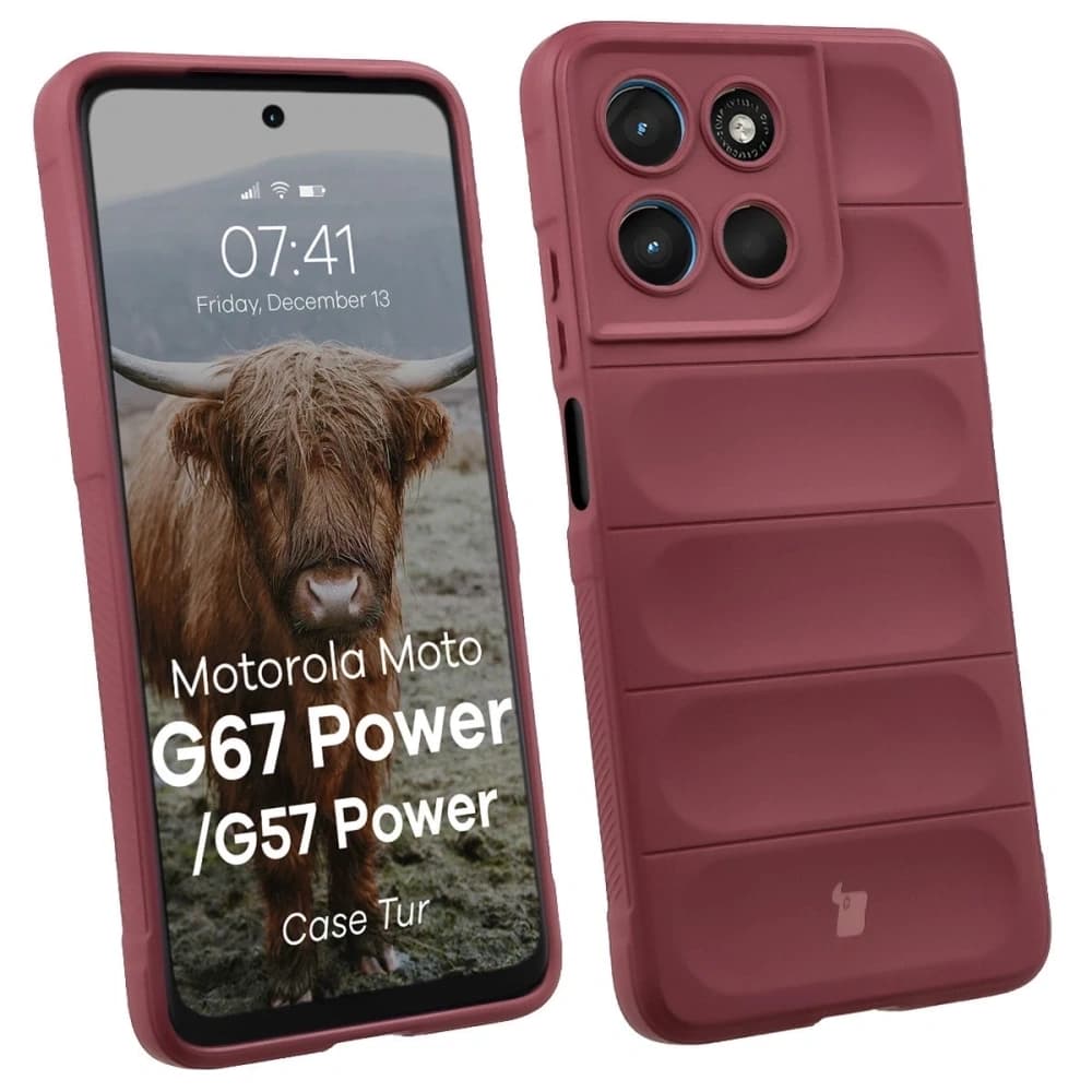 Bizon Case Tur Motorola Moto G57 Power / G67 Power burgunder
 - 1