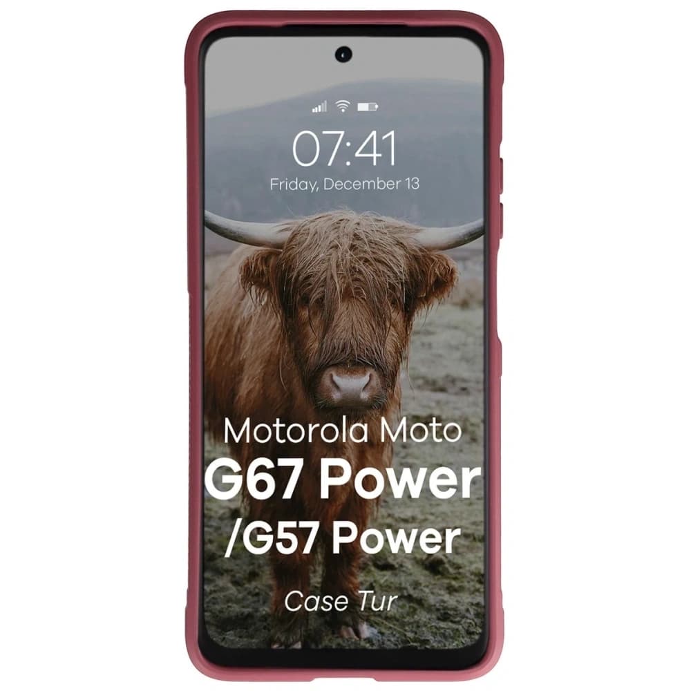 Bizon Case Tur Motorola Moto G57 Power / G67 Power burgunder
 - 5
