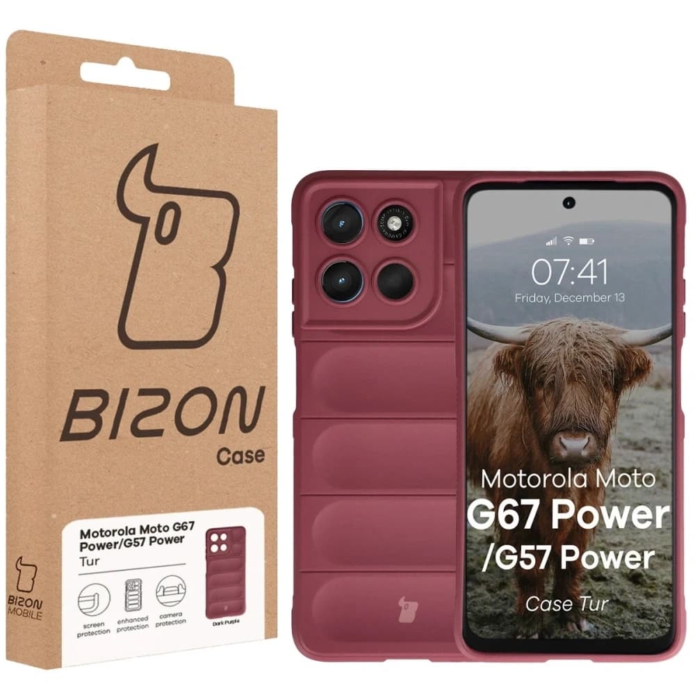 Bizon Case Tur Motorola Moto G57 Power / G67 Power burgunder
 - 8