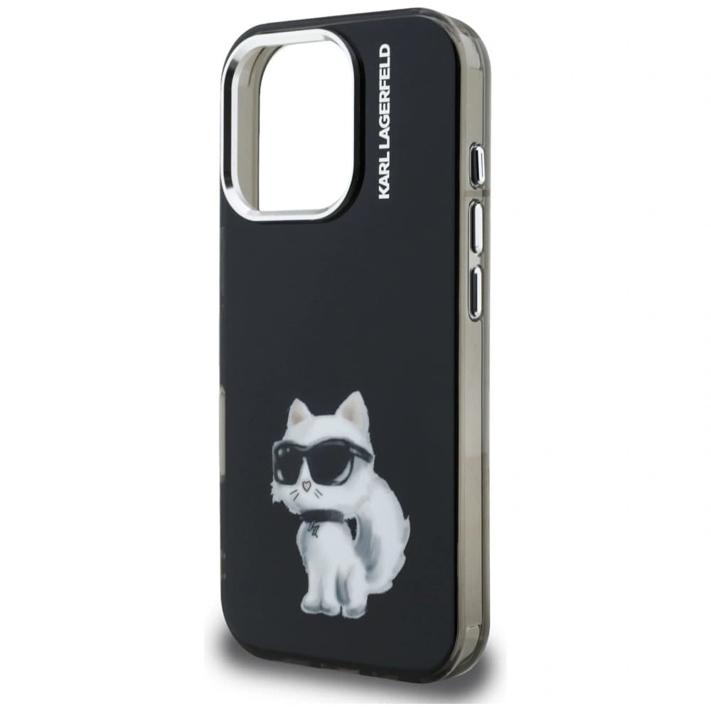 Karl Lagerfeld IML Aquarelle Choupette & Logo Apple iPhone 16 Pro černý
 - 6
