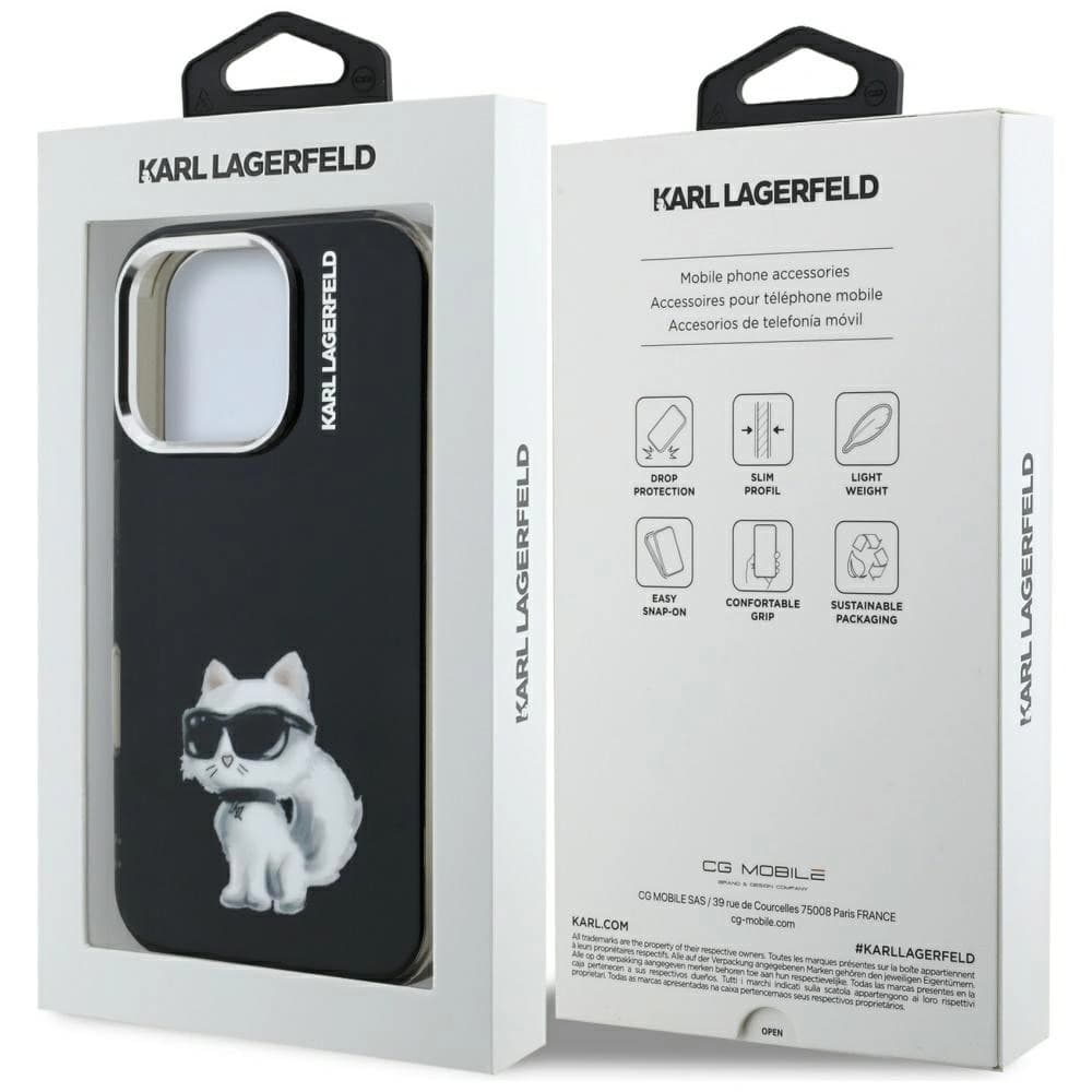 Karl Lagerfeld IML Aquarelle Choupette & Logo Apple iPhone 16 Pro černý
 - 8