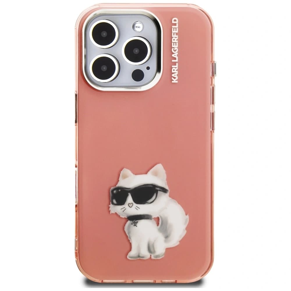 Karl Lagerfeld IML Aquarelle Choupette & Logo Apple iPhone 16 Pro roz
 - 3