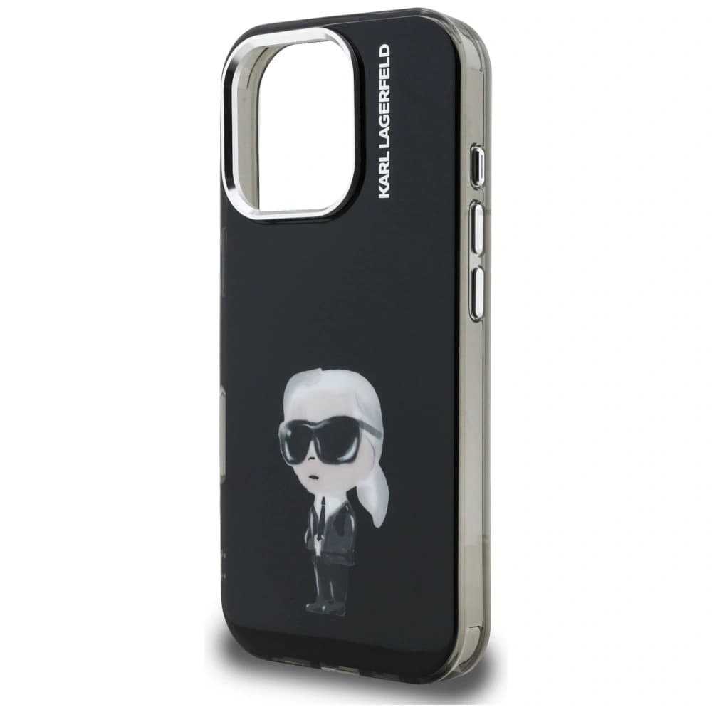 Karl Lagerfeld IML Aquarelle Karl & Logo MagSafe Apple iPhone 16 Pro Max černý
 - 6