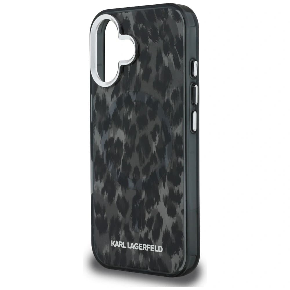 Karl Lagerfeld IML Model leopard MagSafe Apple iPhone 16 negru
 - 6