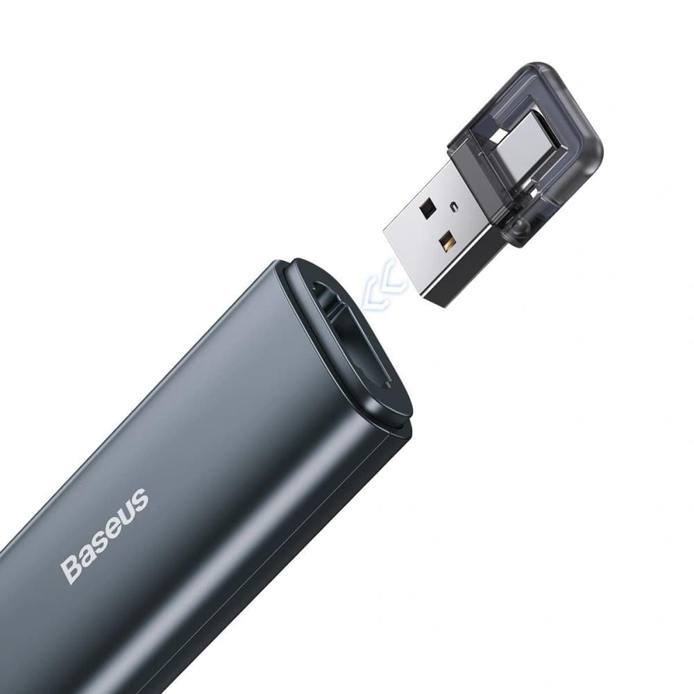 Többfunkciós távvezérlő Baseus Orange Dot bemutatókhoz, lézerpointerrel, elem nélkül (szürke) - 5