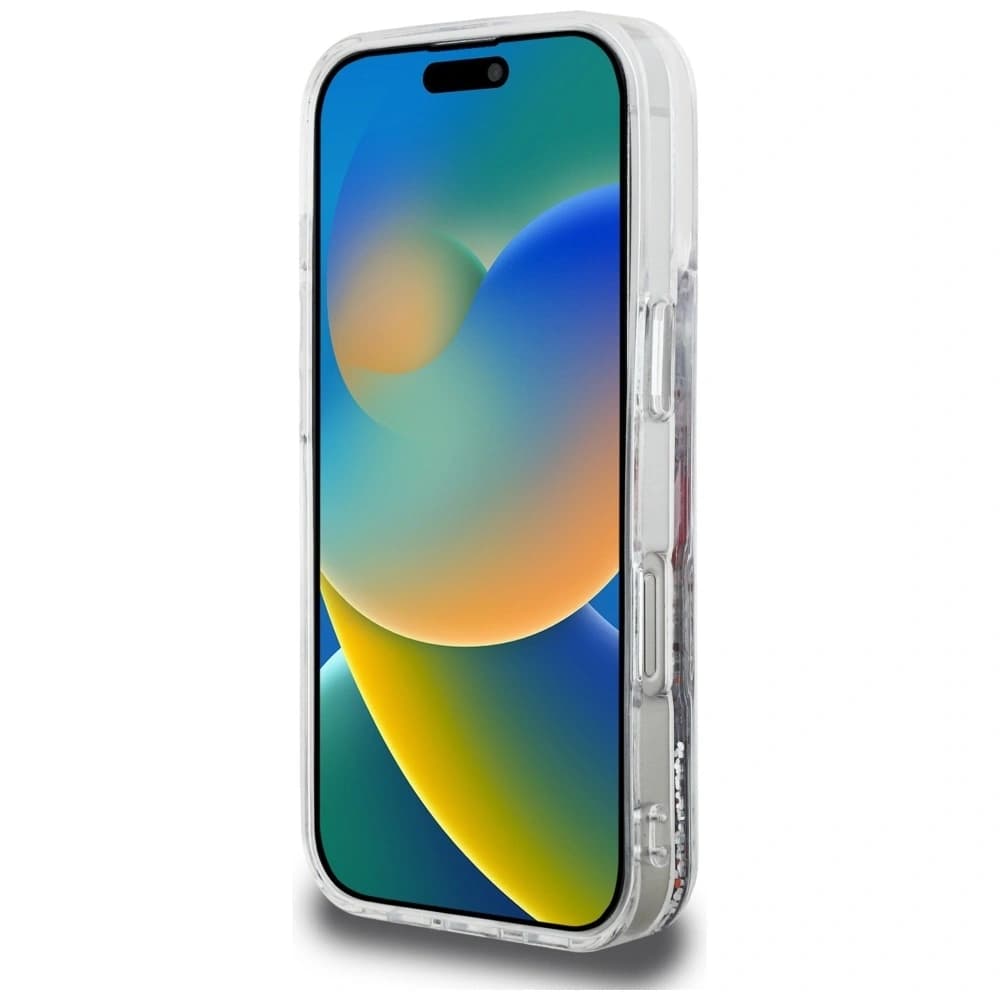 Karl Lagerfeld Liquid Glitter Choupette Logó Apple iPhone 16 Pro Max átlátszó
 - 5