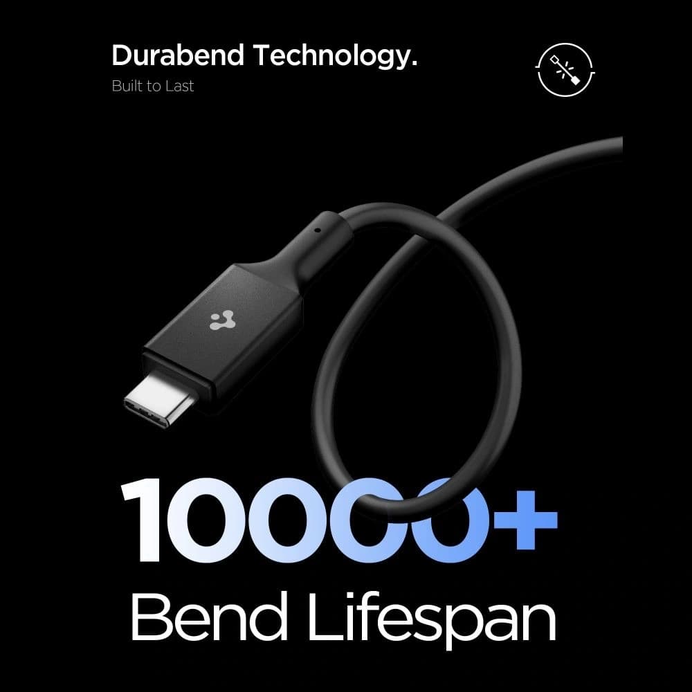 Spigen EB10020CC Základní USB-C Kabel 100W 200cm Černý
 - 5