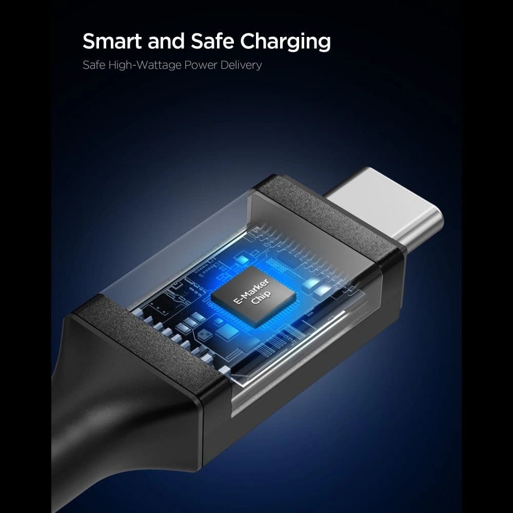 Spigen EB10010CC Základní USB-C Kabel 100W 100cm Černý
 - 4