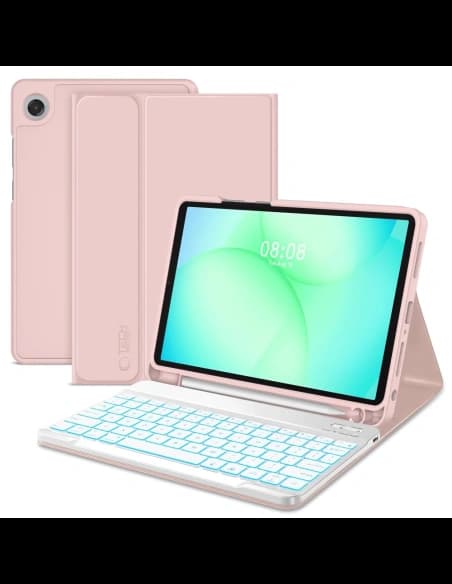 Etui Tech-Protect SmartCase Pen + Keyboard do Samsung Galaxy Tab A9+ / A11+ Plus 11.0 X210 / X215 / X216 / X230 / X235 / X236 Pink