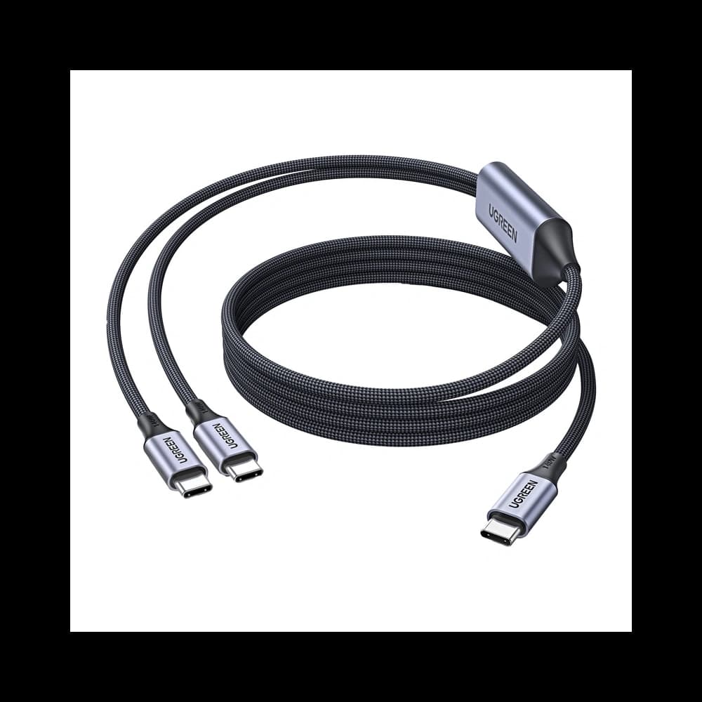 UGREEN L533 elosztó kábel USB-C / 2xUSB-C PD 140W 2m
 - 2