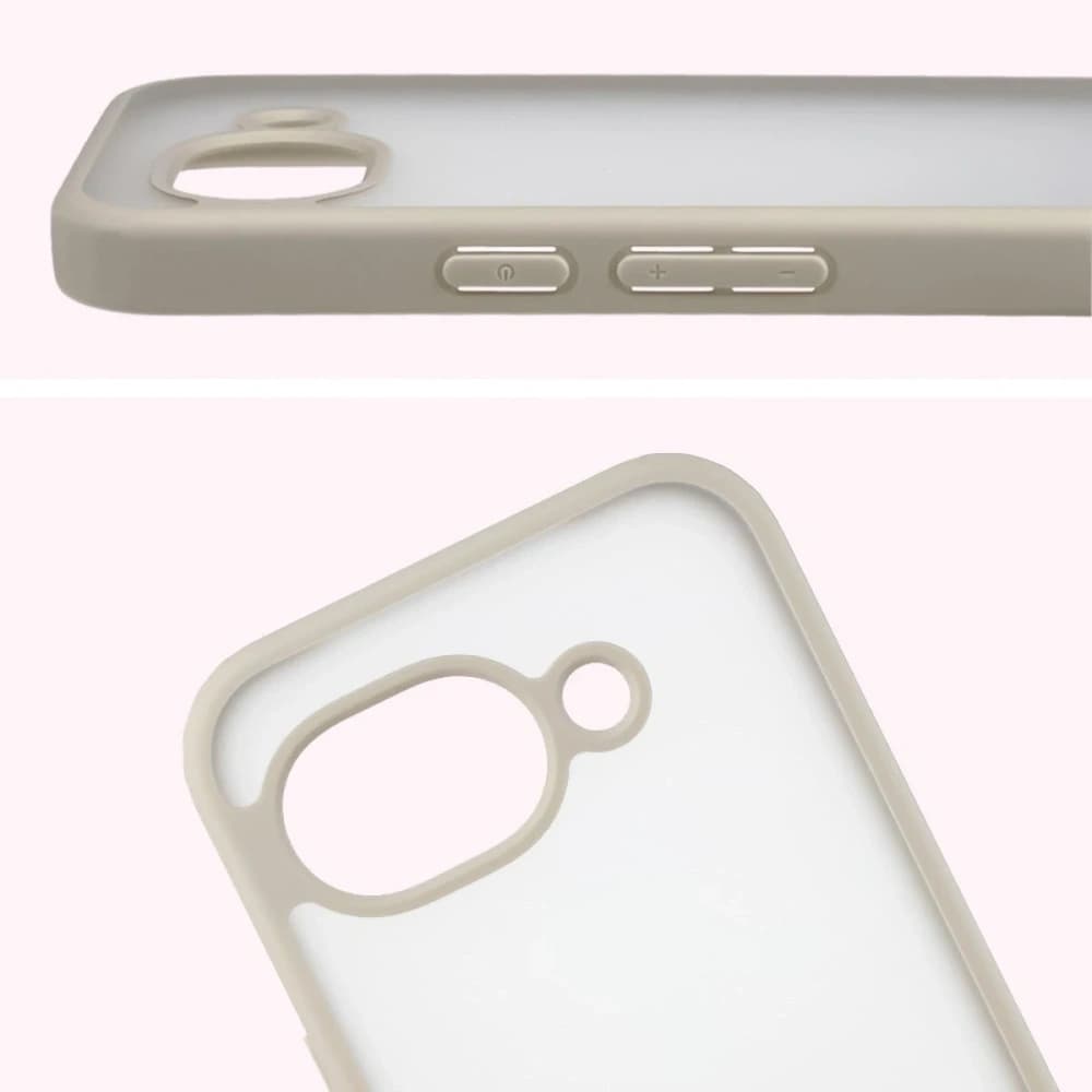 Bizon Case Angelo Google Pixel 10a semi-transparent with a beige frame - 3