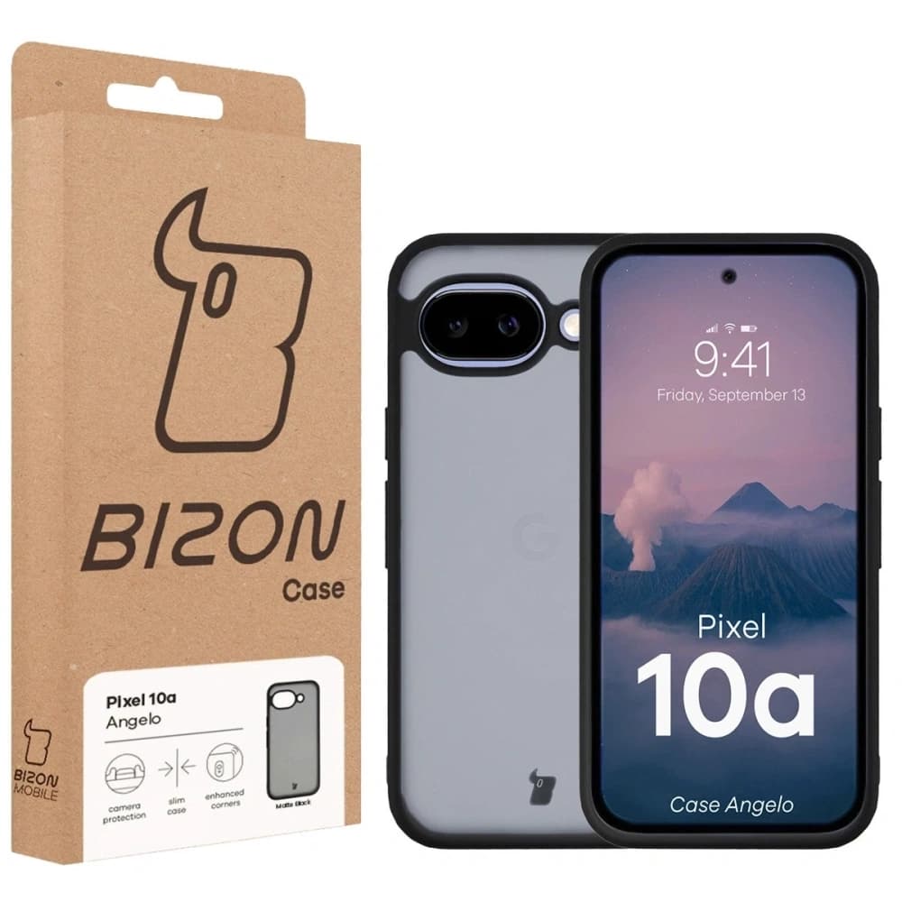 Bizon Case Angelo Google Pixel 10a smoked with a black frame - 6