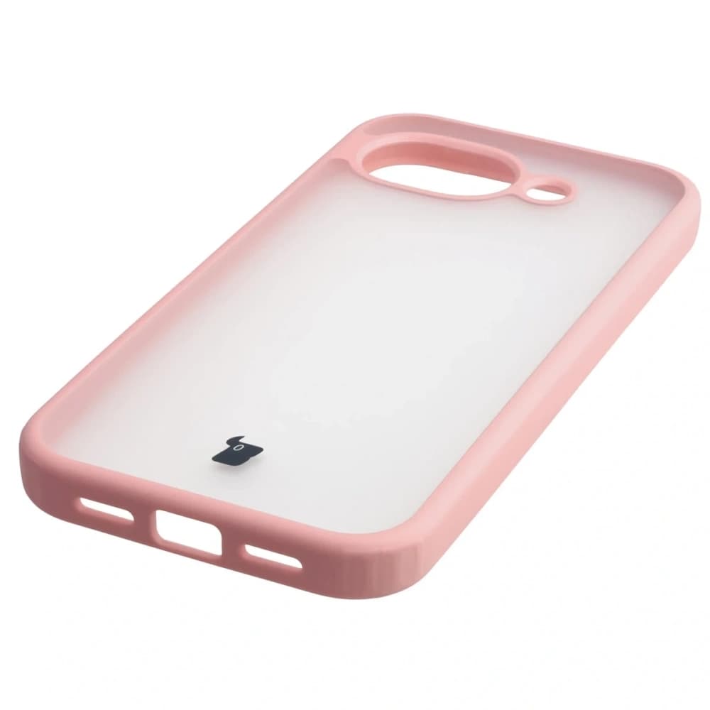 Bizon Case Angelo Google Pixel 10a semi-transparent with a light pink frame - 5