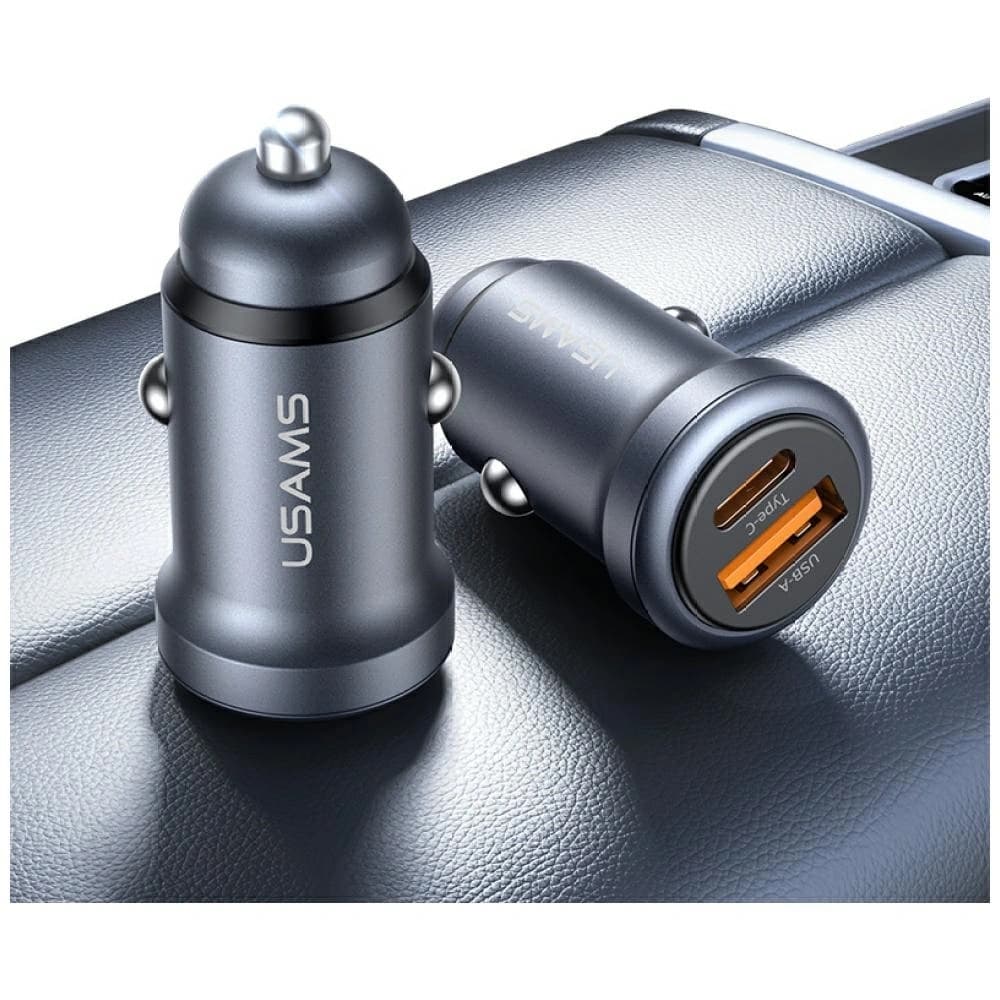 USAMS CC322 30W Car Charger USB-A USB-C tarnish - 3
