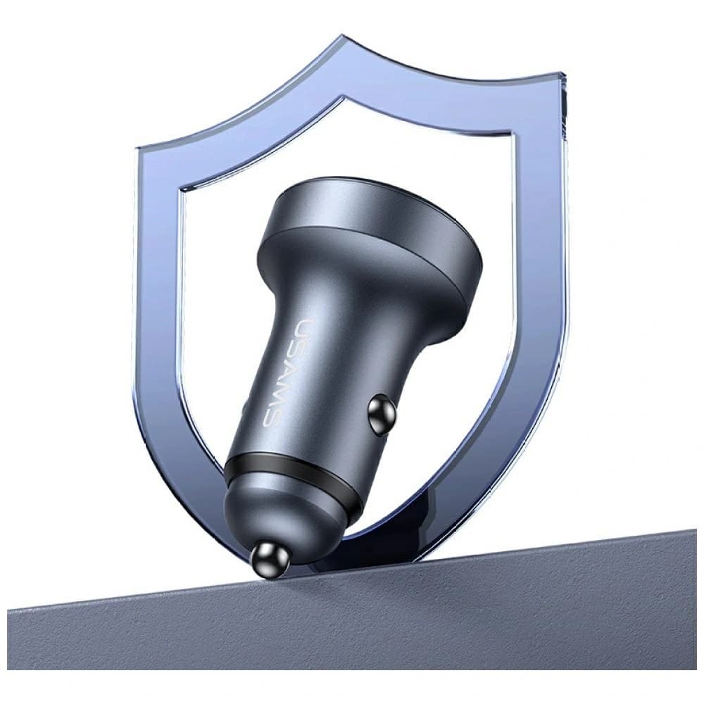 USAMS CC327 Auto Ladegerät Aluminium 45W USB-A USB-C tarnish
 - 2