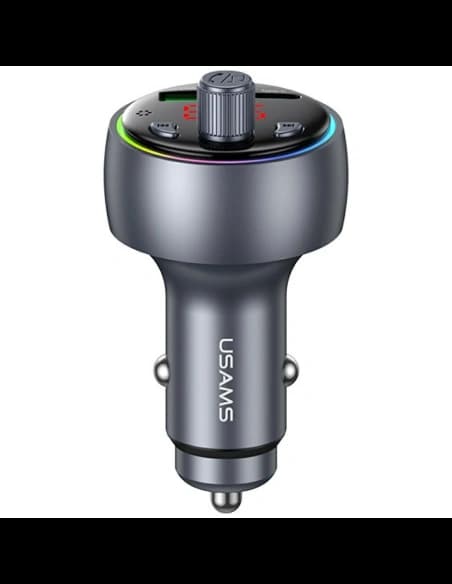Ładowarka samochodowa USAMS CC328 30W USB-A USB-C Bluetooth FM tarnish