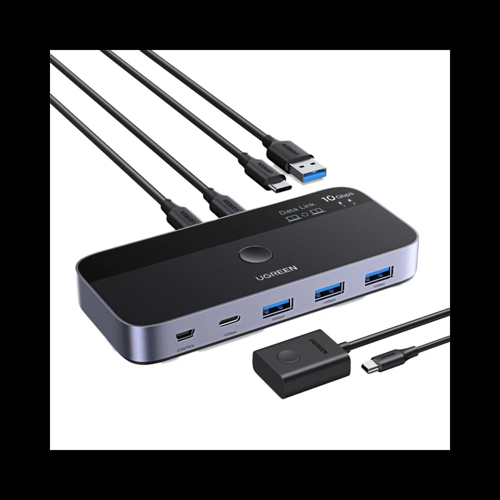 UGREEN CM691 Comutator USB-C 2x4 ieșire (gri) - 1