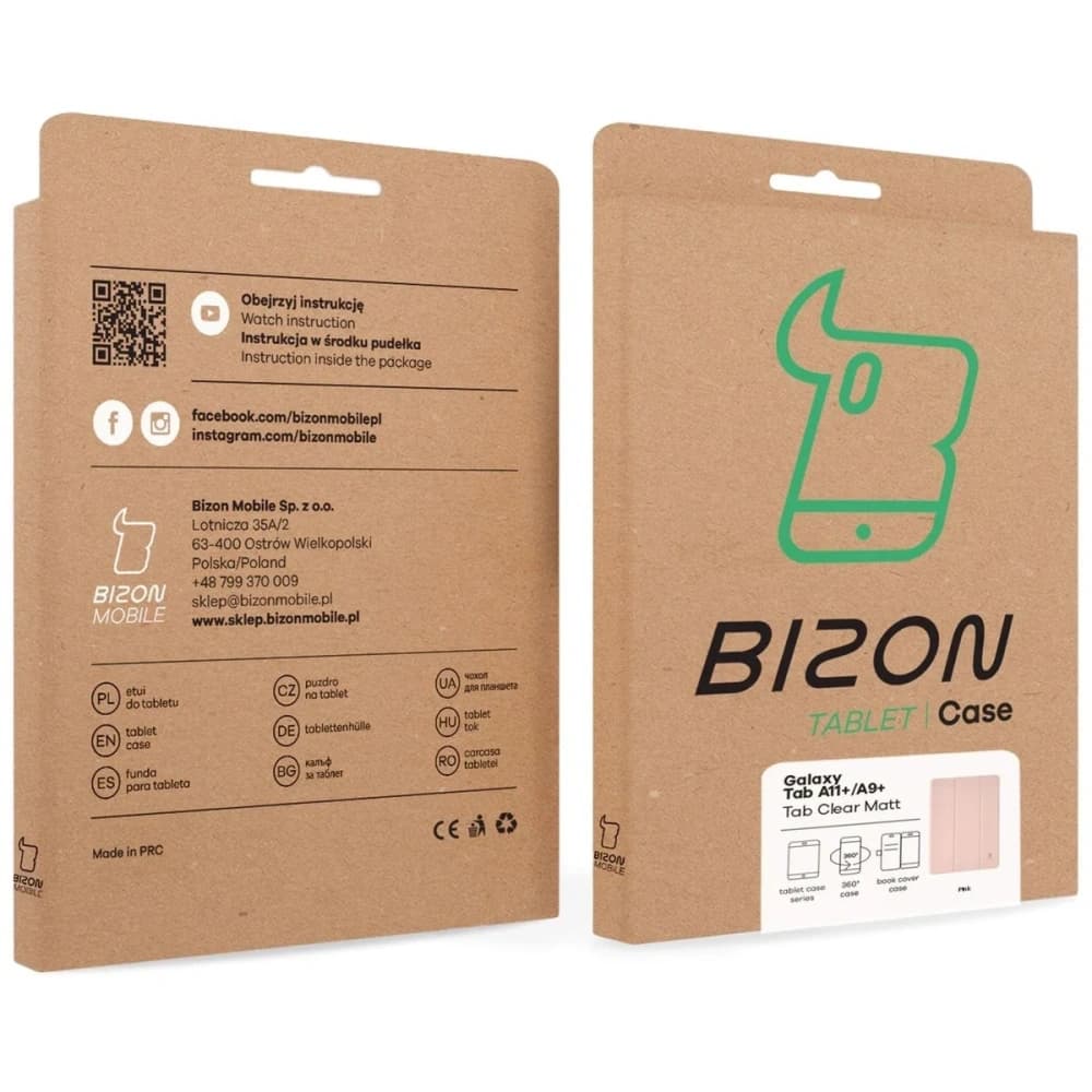 Bizon Case Tab Clear Matt Samsung Galaxy Tab A11+ Plus / A9+ Plus rózsaszín
 - 9