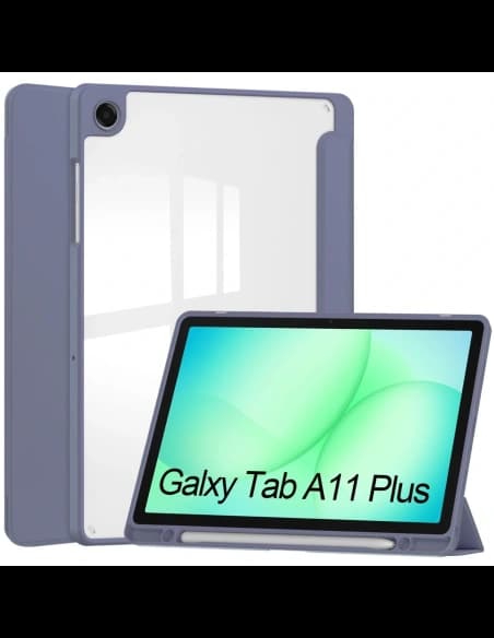 Etui z klapką Bizon Case Tab Clear Matt do Samsung Galaxy Tab A11+ Plus / A9+ Plus lawendowe
