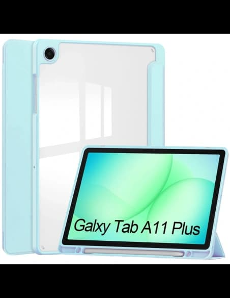 Etui z klapką Bizon Case Tab Clear Matt do Samsung Galaxy Tab A11+ Plus / A9+ Plus błękitne