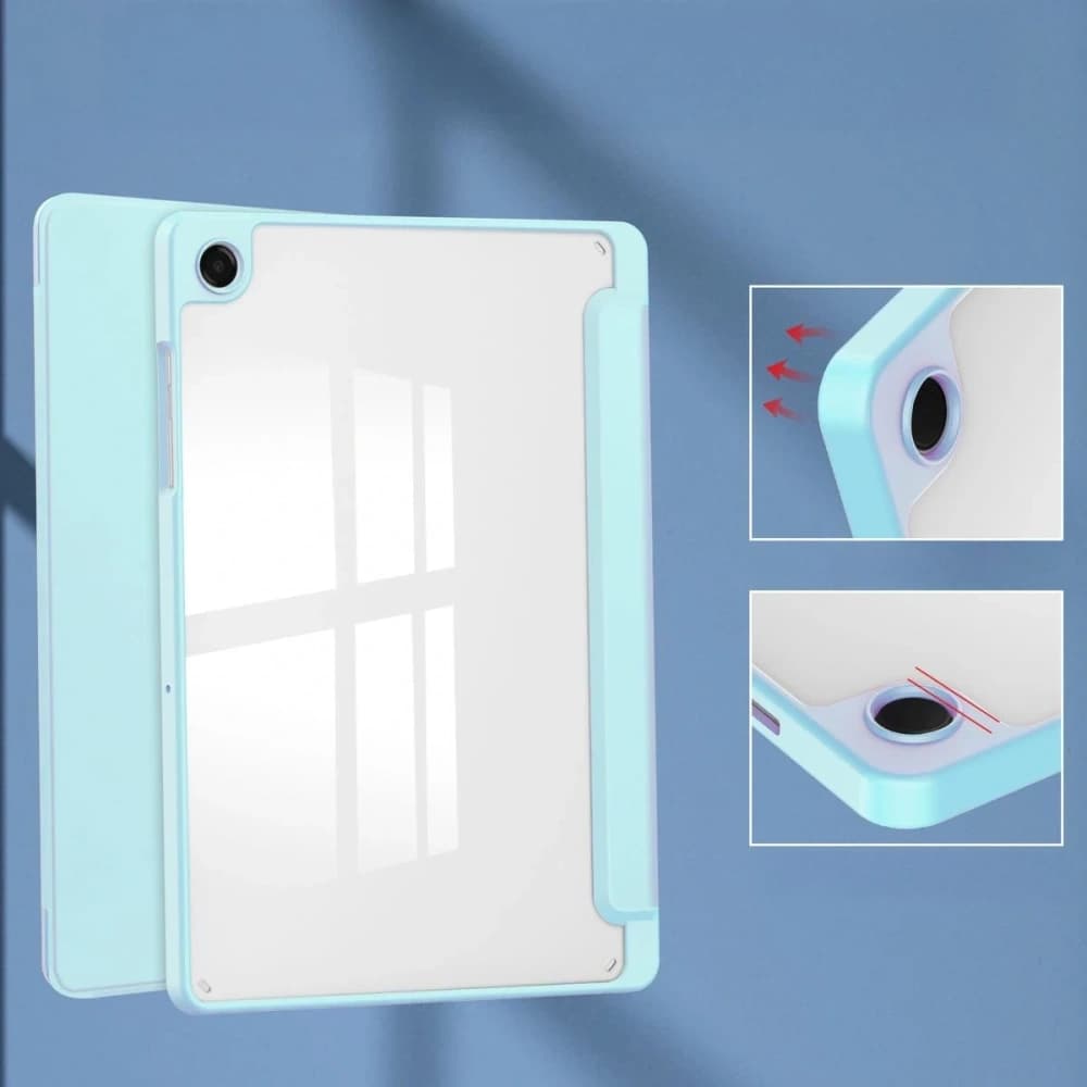 Etui z klapką Bizon Case Tab Clear Matt do Samsung Galaxy Tab A11+ Plus / A9+ Plus błękitne - 3