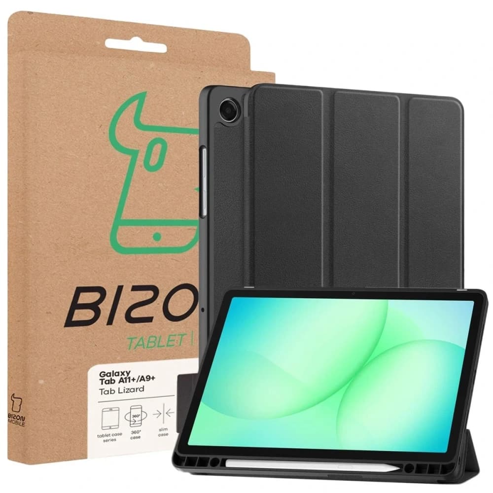 Bizon Case Tab Lizard Samsung Galaxy Tab A11+ Plus / A9+ Plus fekete
 - 9