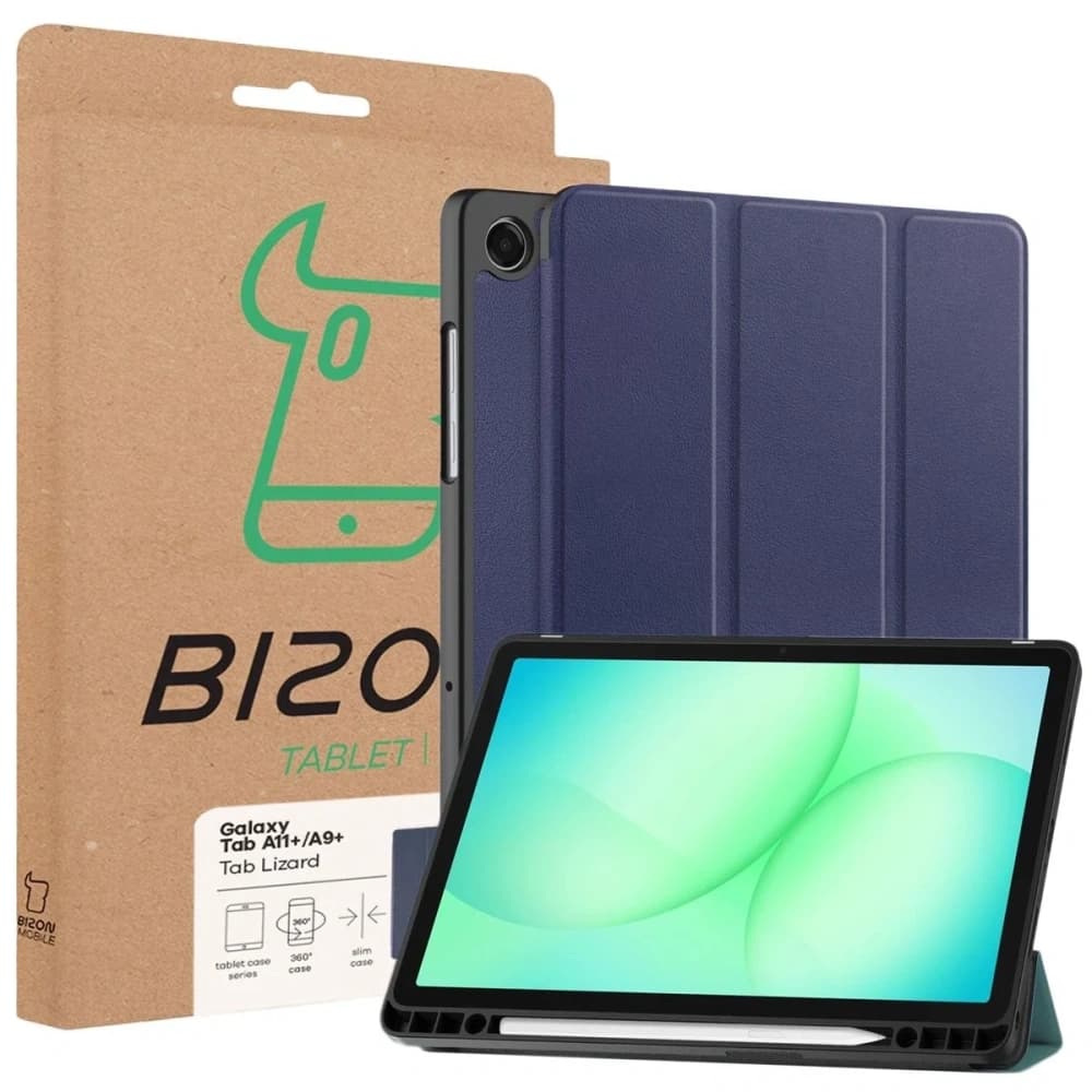 Bizon Case Tab Lizard Samsung Galaxy Tab A11+ Plus / A9+ Plus námořnický modrý
 - 9