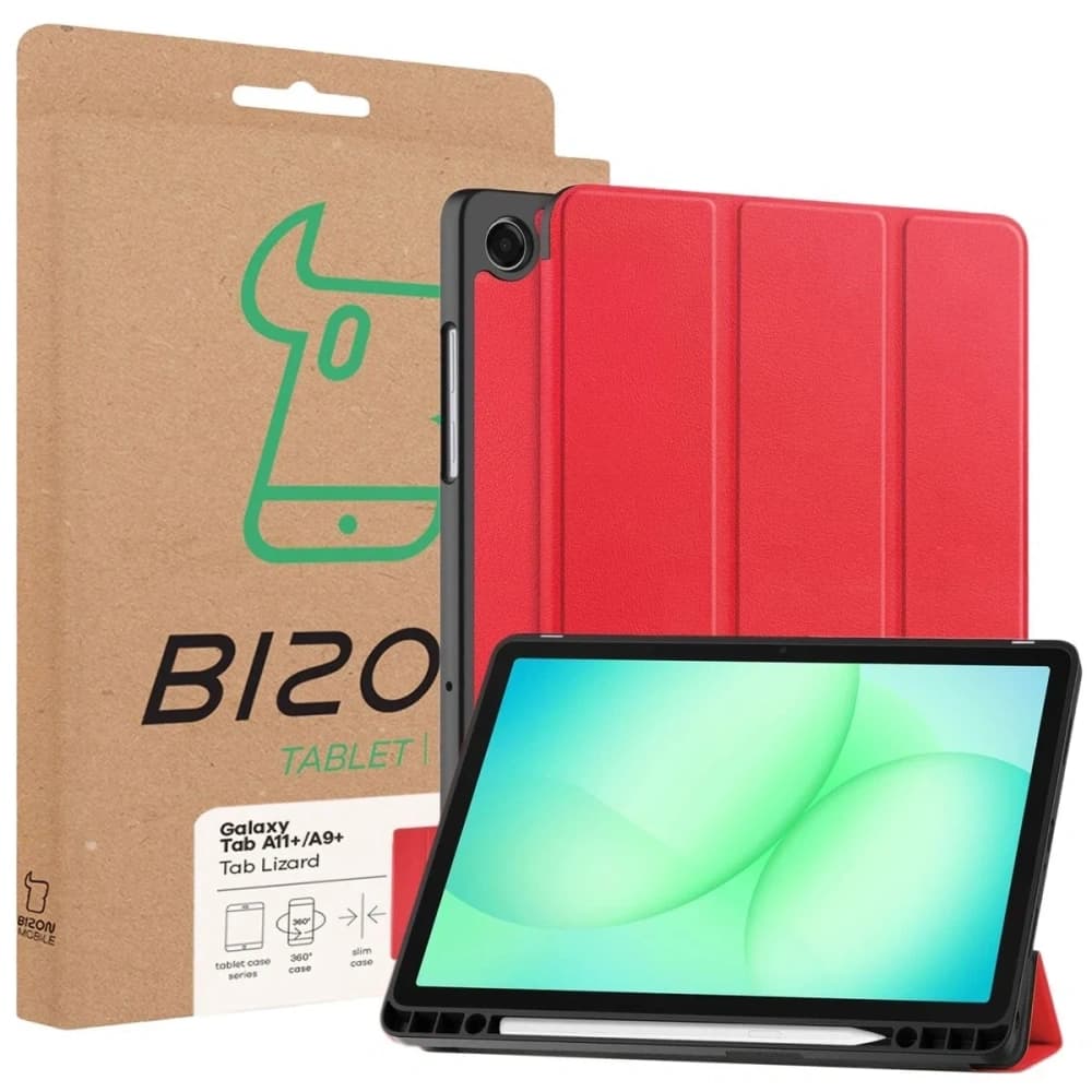 Bizon Case Tab Lizard Samsung Galaxy Tab A11+ Plus / A9+ Plus červený
 - 9