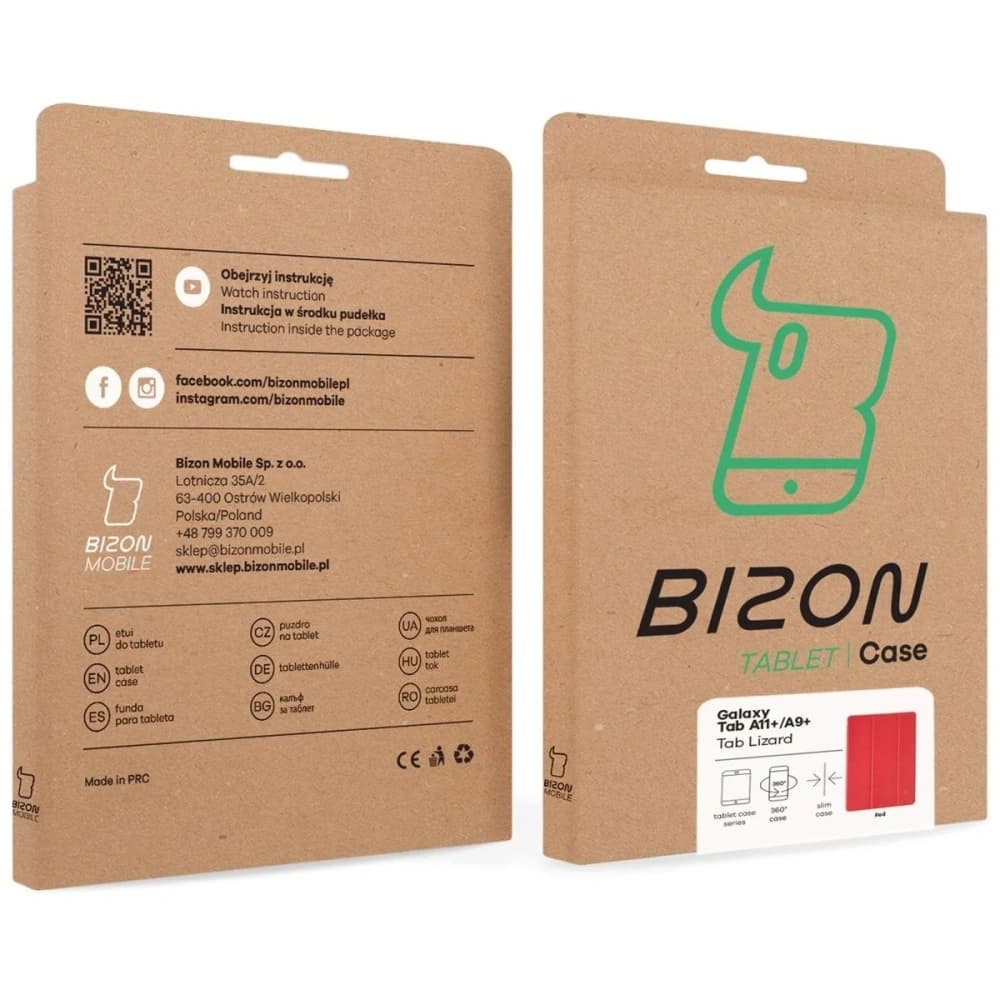 Bizon Case Tab Lizard Samsung Galaxy Tab A11+ Plus / A9+ Plus červený
 - 10