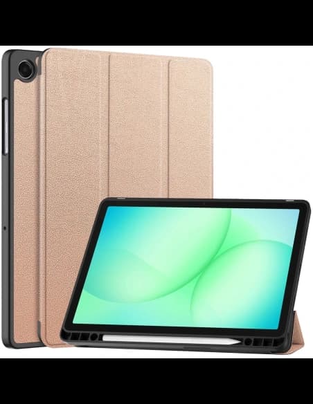 Etui z klapką Bizon Case Tab Lizard do Samsung Galaxy Tab A11+ Plus / A9+ Plus różowozłote
